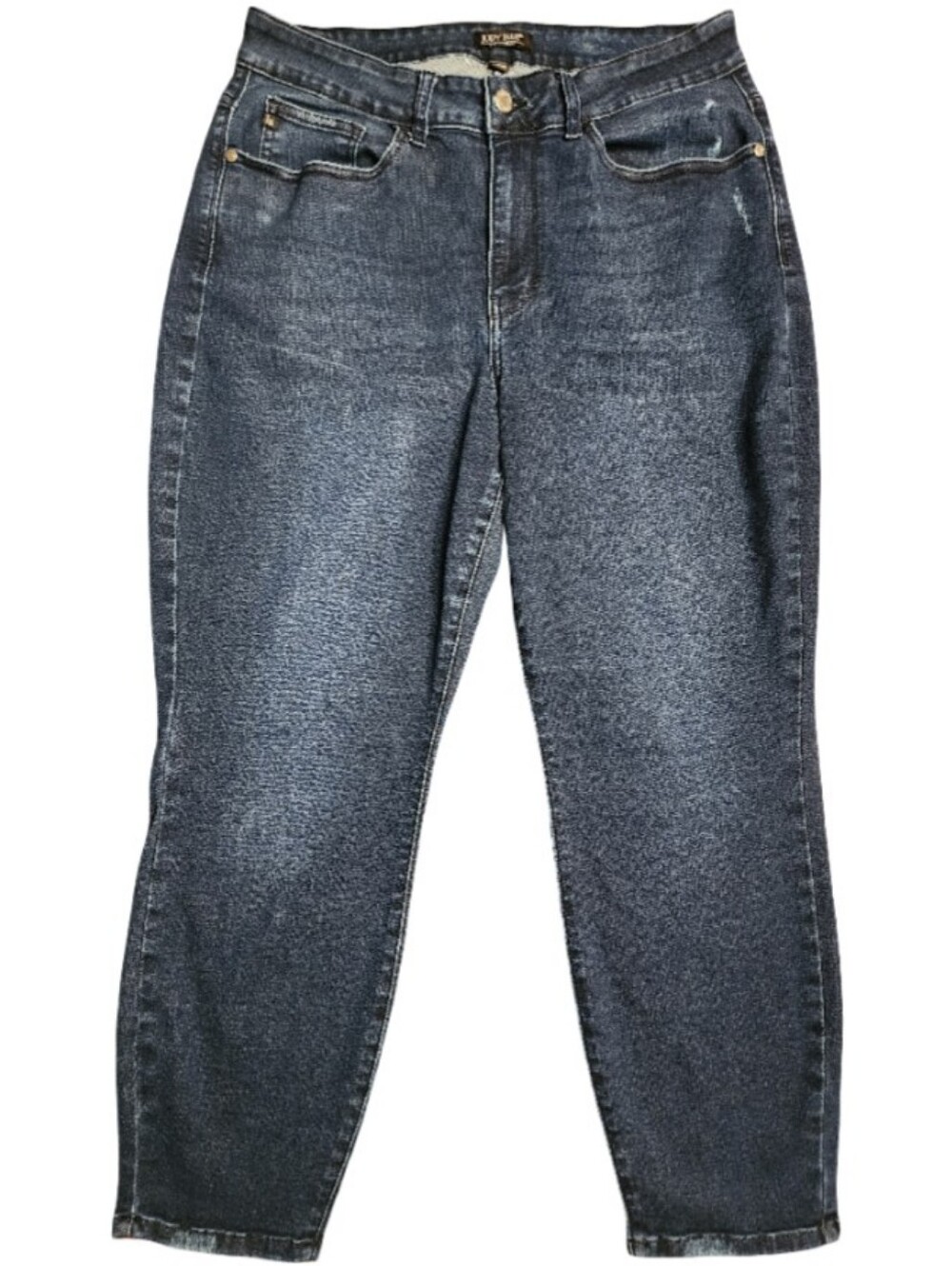 JUDY BLUE High Rise Boyfriend Fit Jeans Dark Wash Stretchy Comfort Size 14W
